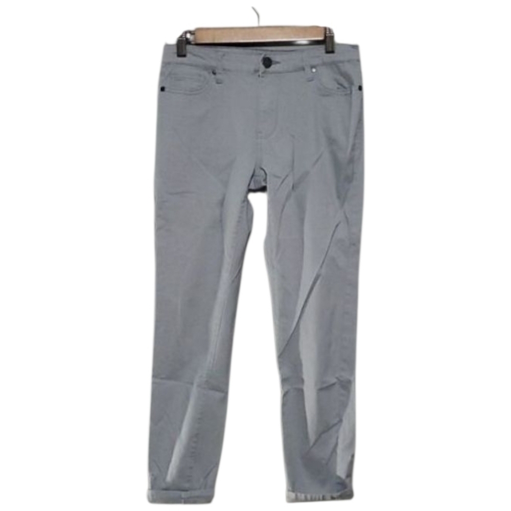 Buffalo David Bitton pants womens size 2 sky blue stretch skinny ankle grazer
